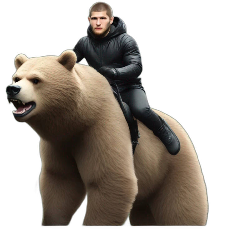 khabib  riding a bear Russia  emoji