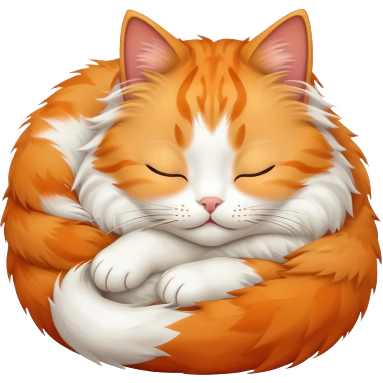 A cat sleeping emoji