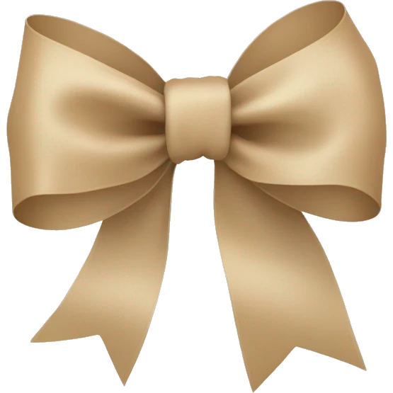 Beige ribbon bow emoji