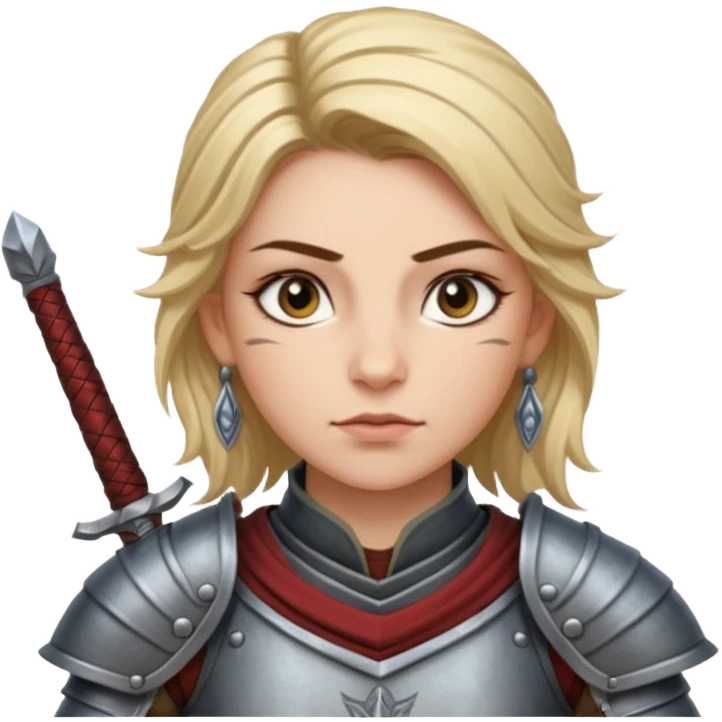 ESO female breton warrior with lashes and earrings emoji