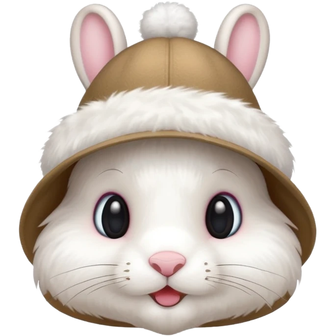 A bunny with a hat that says 67 emoji