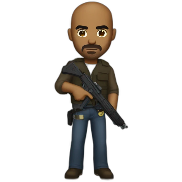 Derek morgan with a gun  emoji