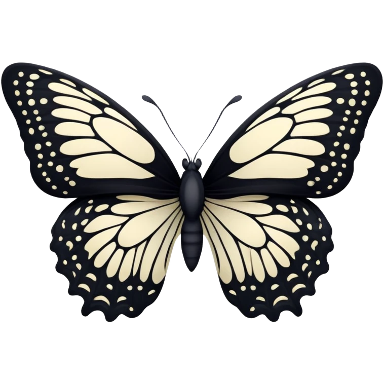 Black butterfly emoji
