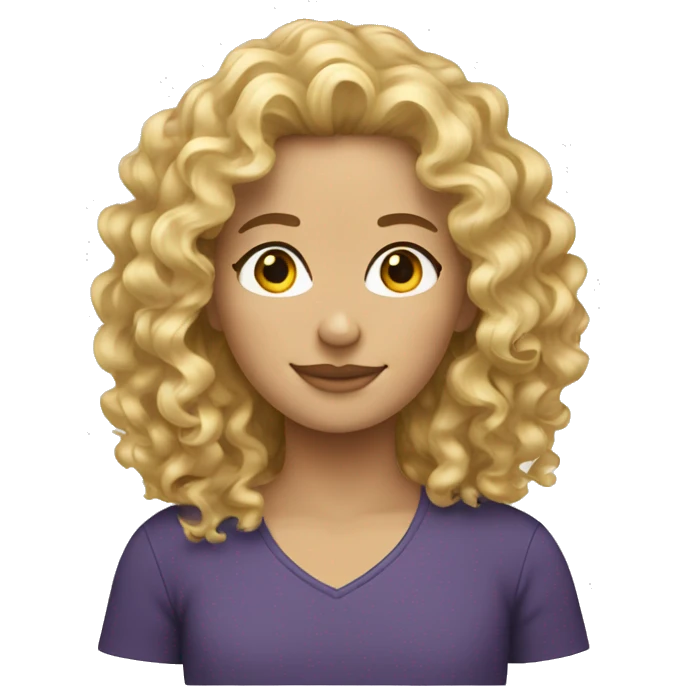 curly blond hair emoji