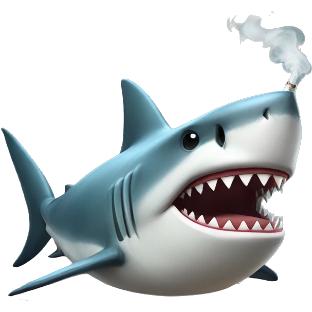 smoking shark emoji