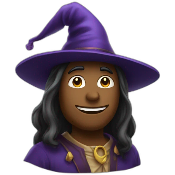 Chat avec un chapeau de sorcière emoji