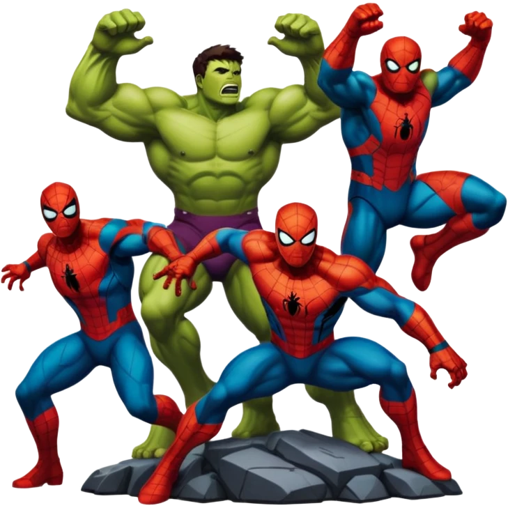 ironman,spideraman.,hulk,thor emoji