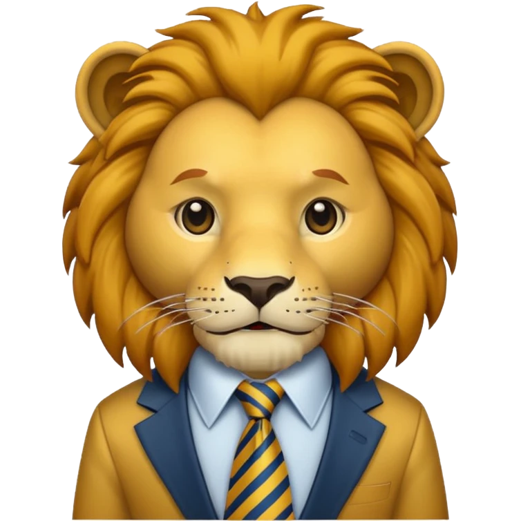 lion with tie emoji