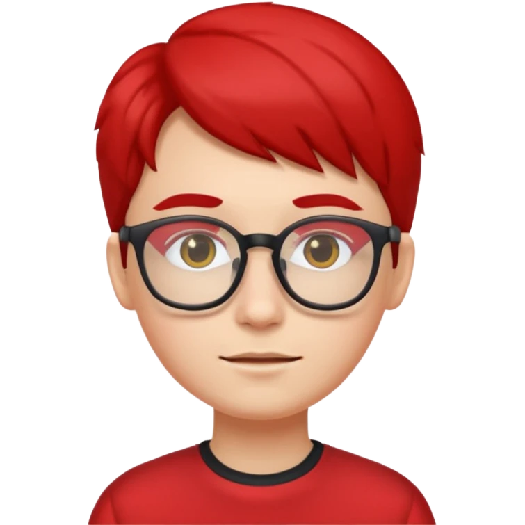 red clothed person with eyeglass emoji