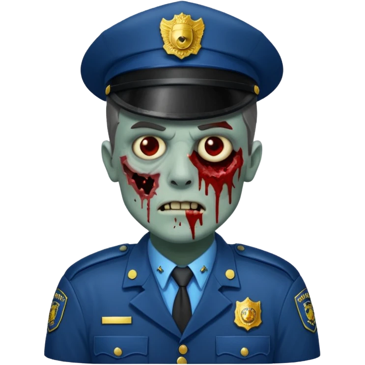 zombie police man emoji
