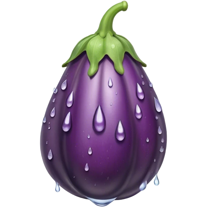 Eggplant dripping emoji