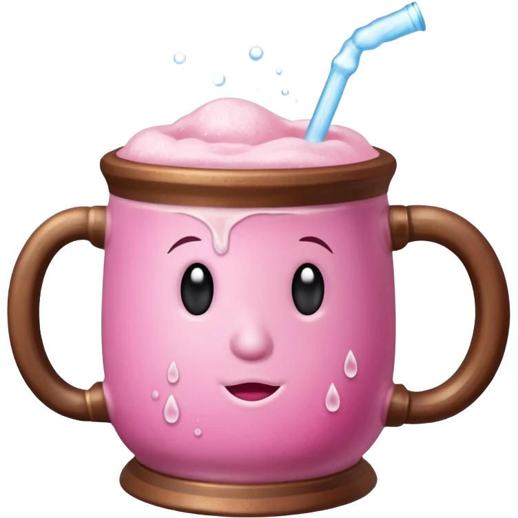 pink colored drink in a medieval mug emoji