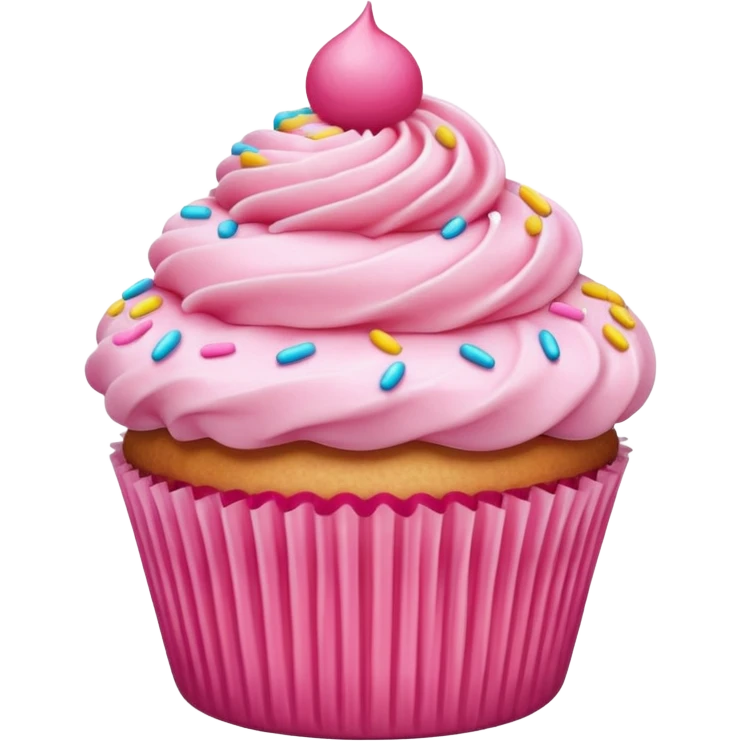 Cupcake with pink icing emoji