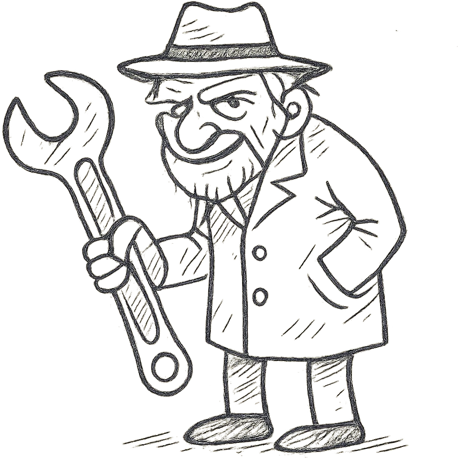 an old charismatic stalker with a big crescent wrench emoji