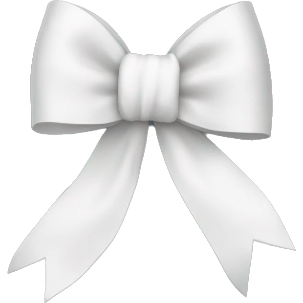 White ribbon bow emoji