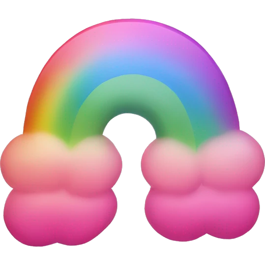 Pink ombre rainbow emoji