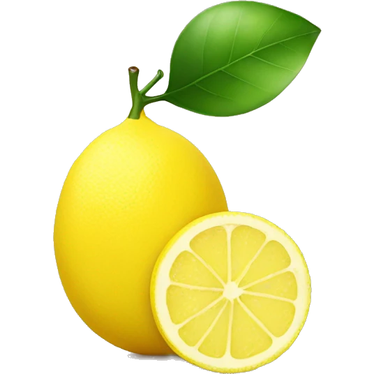 cute lemon with a little heart next to  emoji