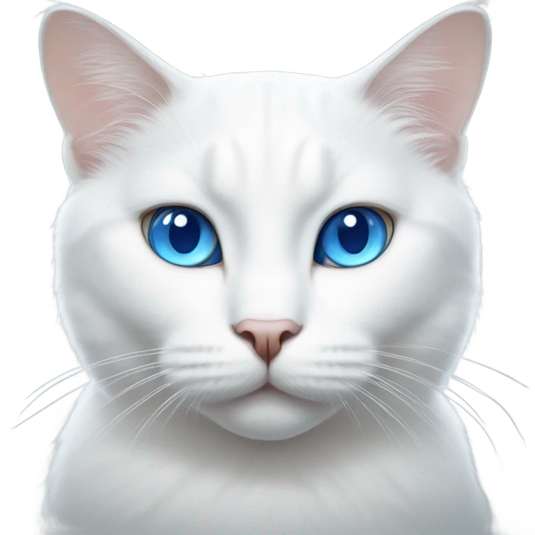 White cat with blue eyes emoji