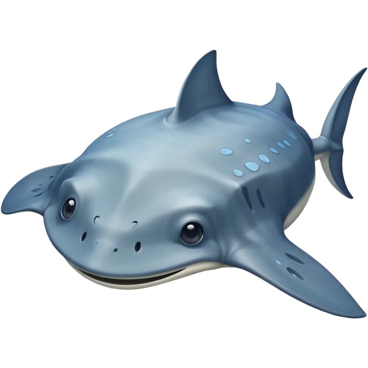Smiling stingray emoji