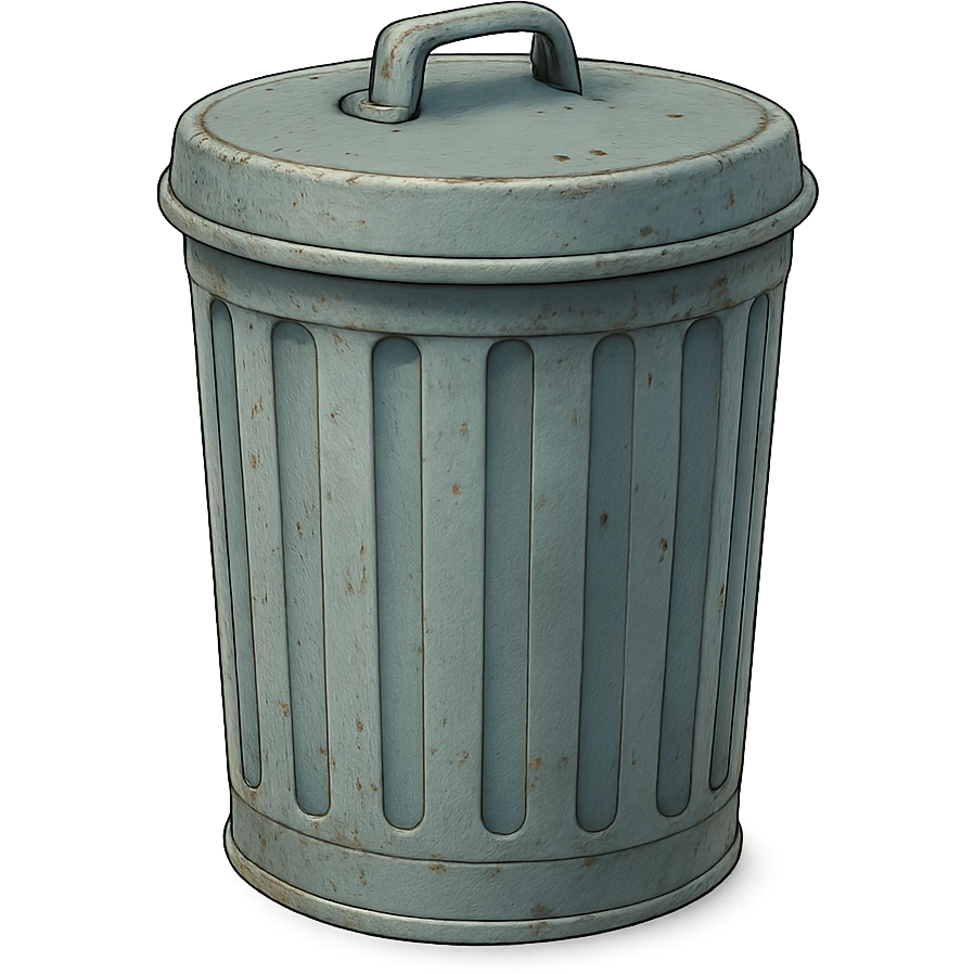 ghibli style trashcan emoji