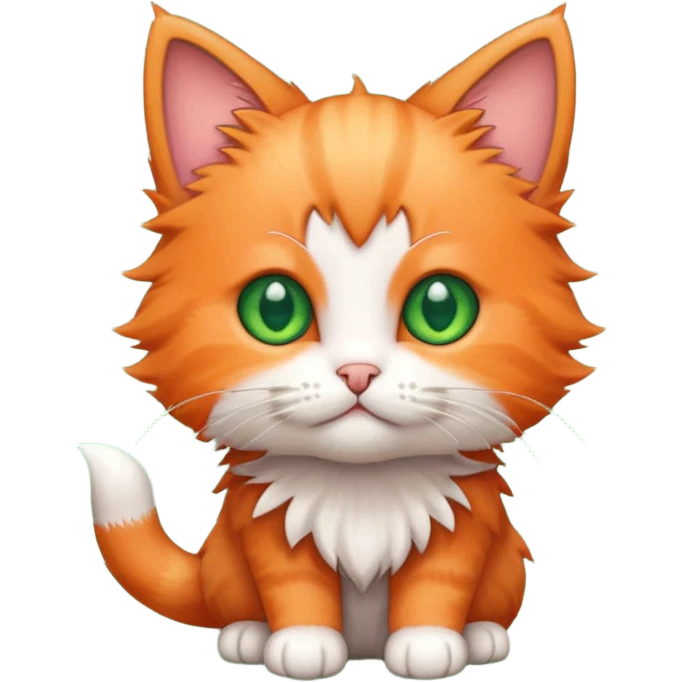 Kitten icon, pixel style emoji