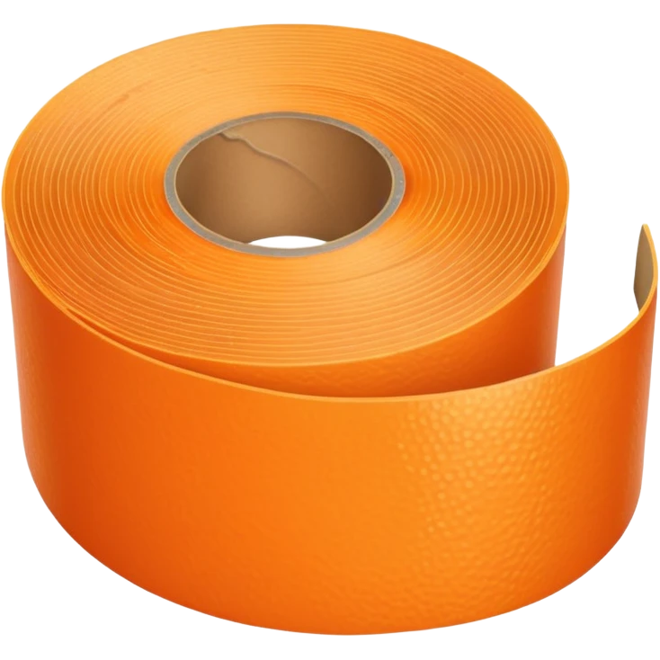 A roll of orange adhesive tape emoji