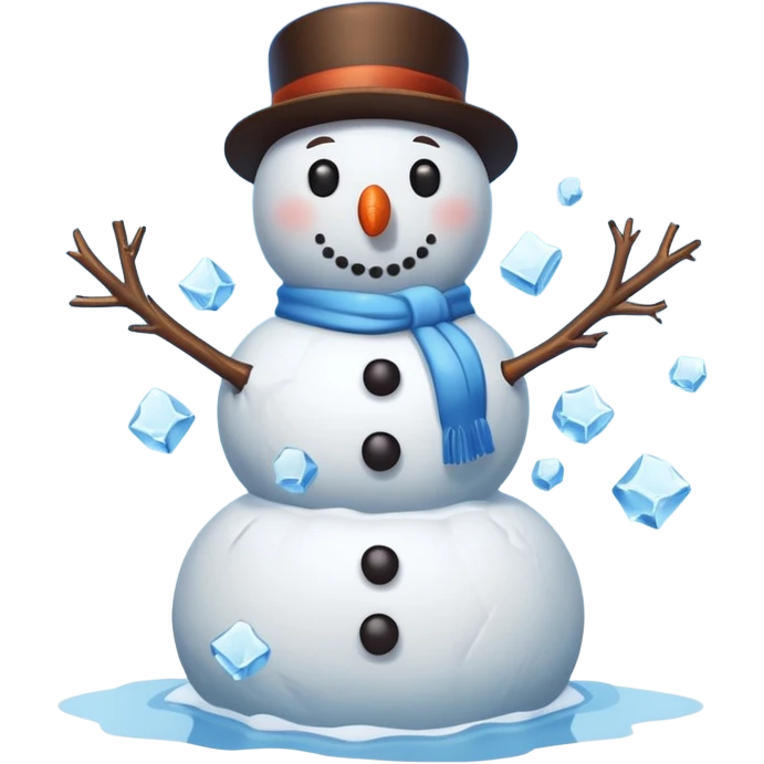 nsowman stcuk in ice block  emoji