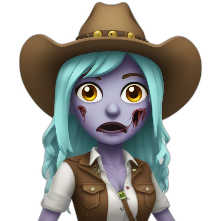 Zombie Cowgirl emoji