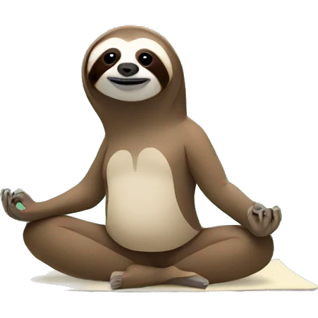 Yoga sloth emoji