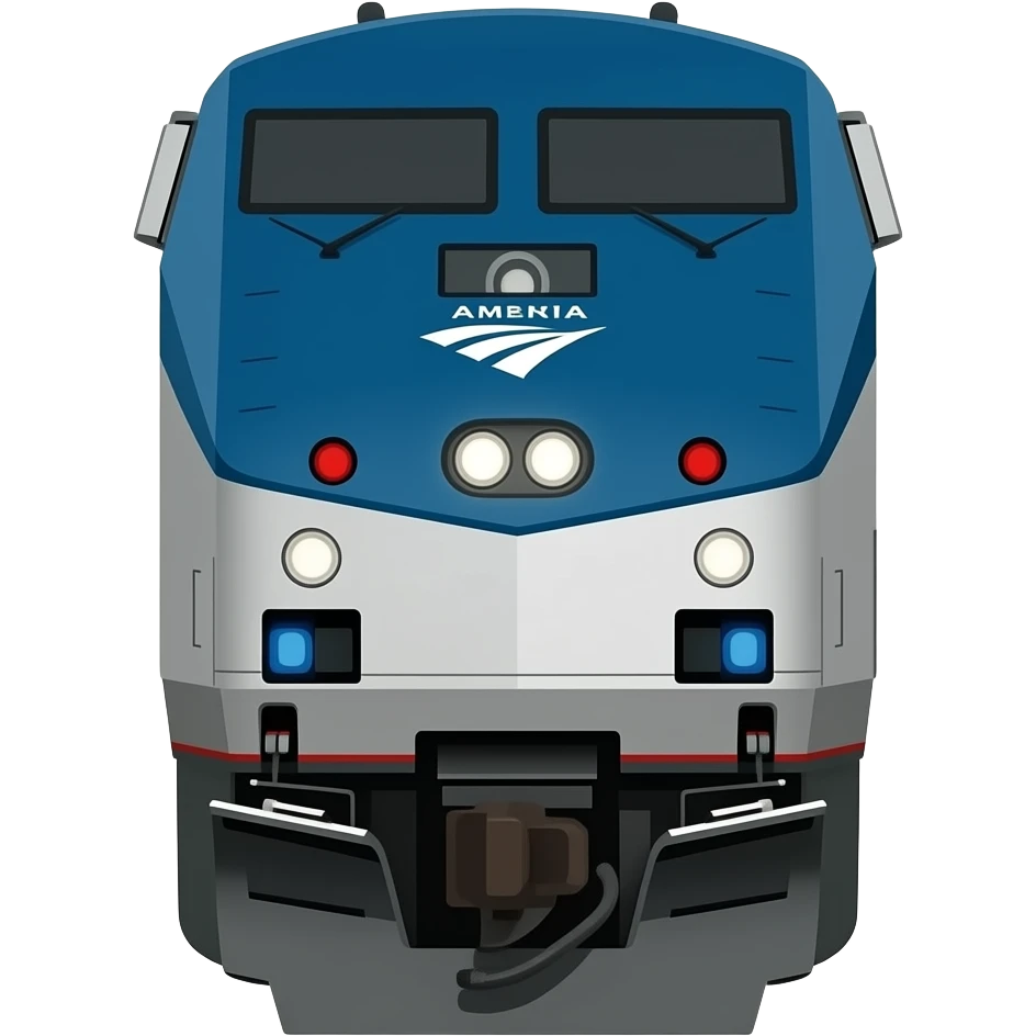 Amtrak P42 genesis train engine front view emoji