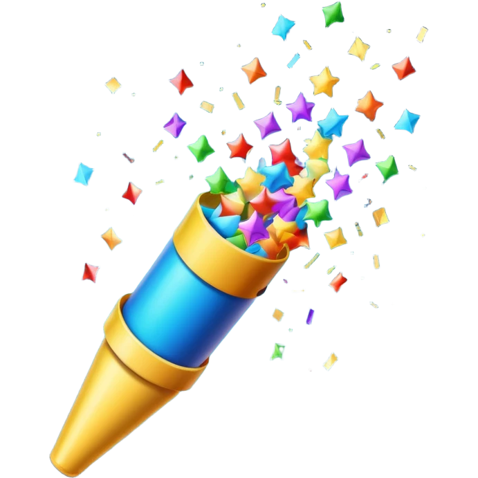party popper with confetti burst emoji