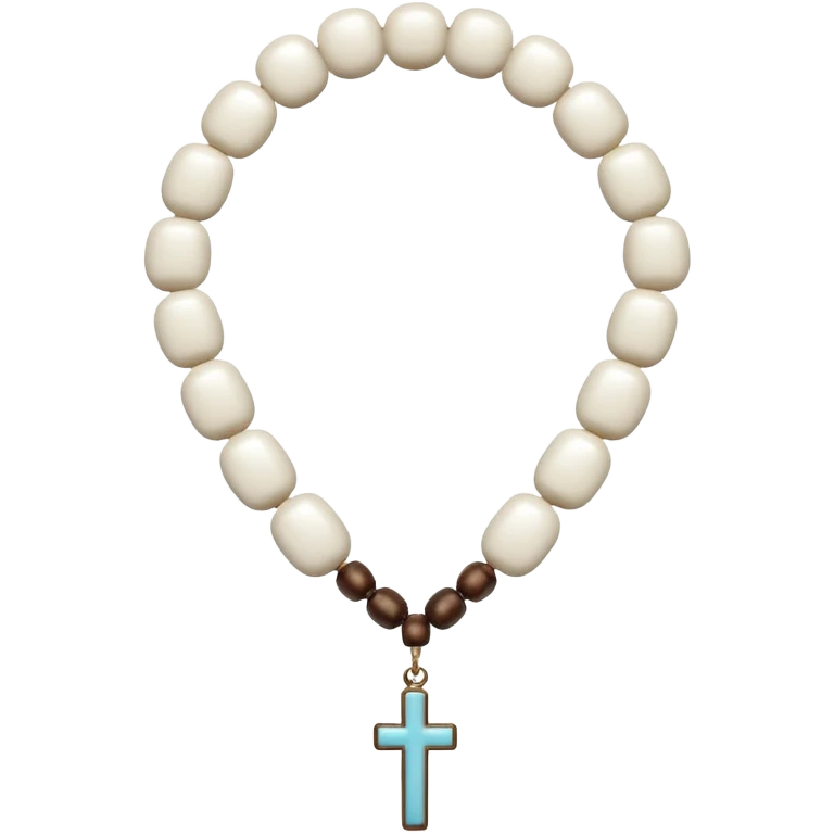 prayer bead white without logo emoji