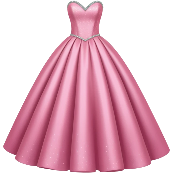 strapless pink sparkly ballgown emoji