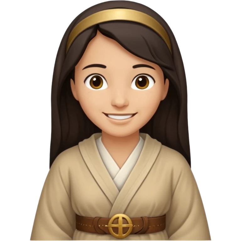 Jerusalem innkeeper in historical attire, robe, belt, hair uncovered, no headscarf or religious symbols emoji