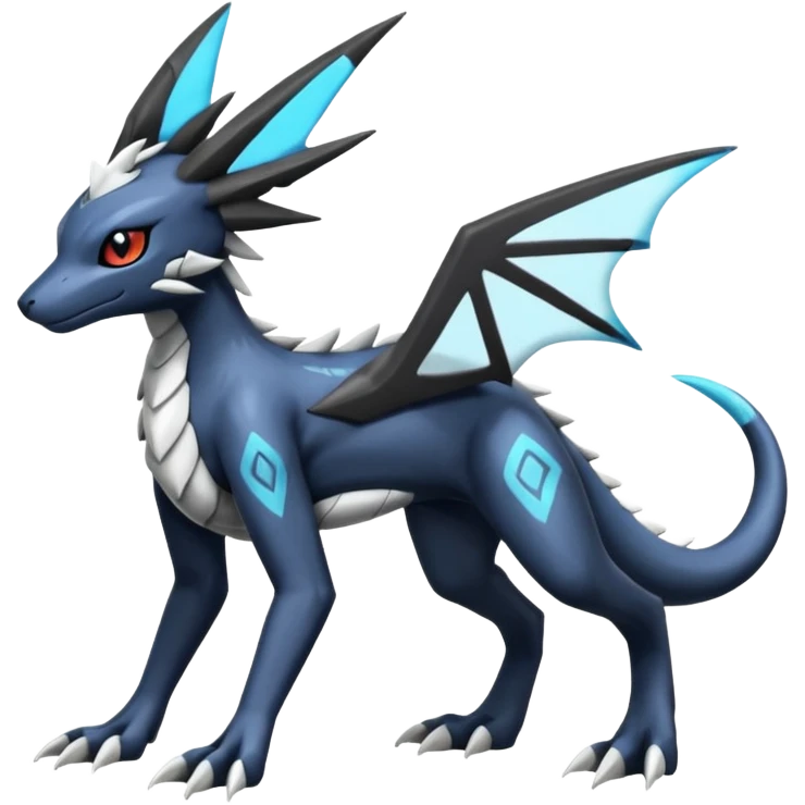 Salandit-Dialga-Umbreon-Silvally-fusion (full body) emoji