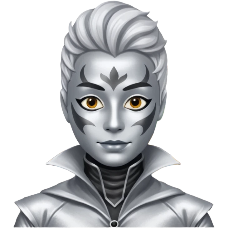 Living statue (silver paint),Street Performers,background street emoji