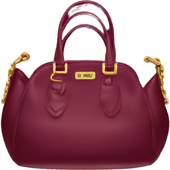 burgundy miu miu purse   emoji