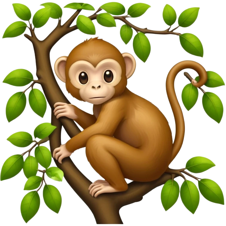 Monkey in a tree emoji