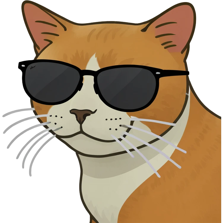 Cat with sunglasses emoji