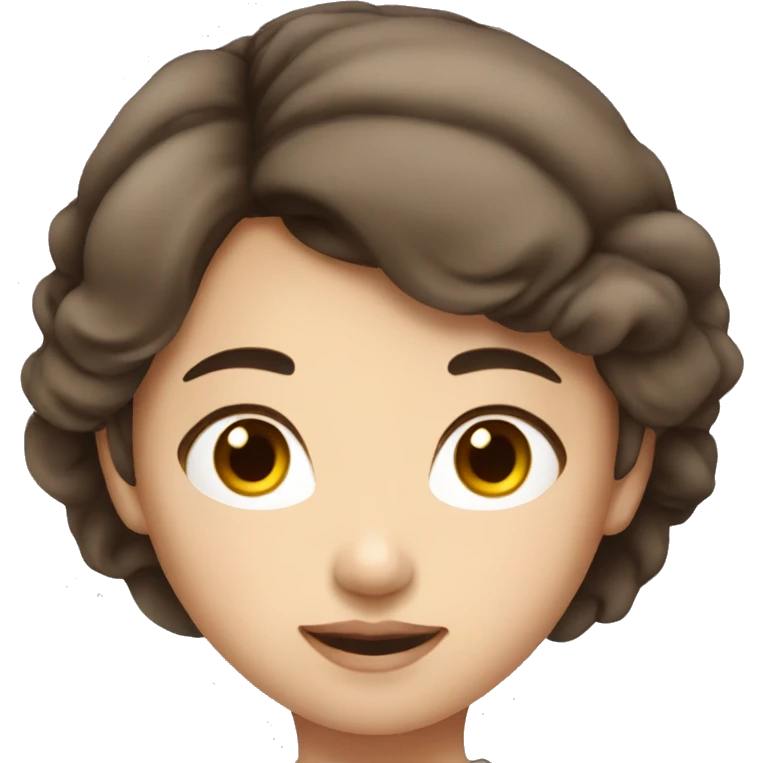 gorgeous asian girl with brown hair emoji