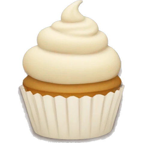 beige cupcake emoji
