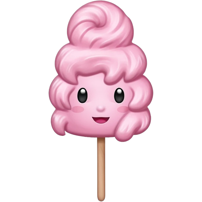 pink cotton candy on a stick emoji
