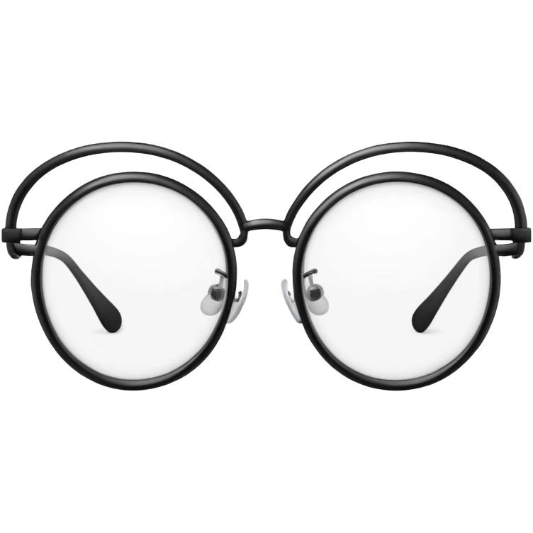 occhiali con la montatura a forma di una mezzaluna  emoji