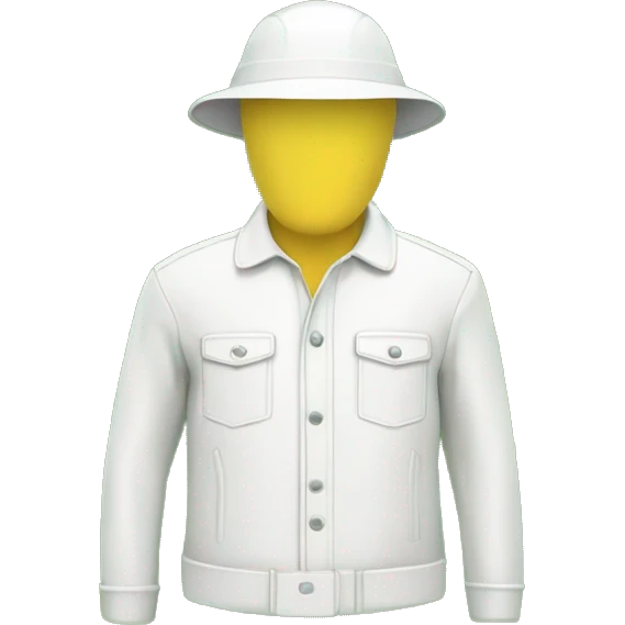 gardener pith helmet jacket white green trees  emoji
