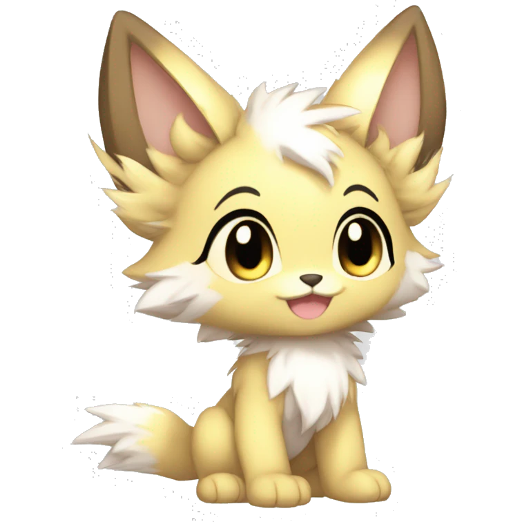 shiny anthro sparkle-furry fur-sona chibi Fakémon-hybrid full body emoji