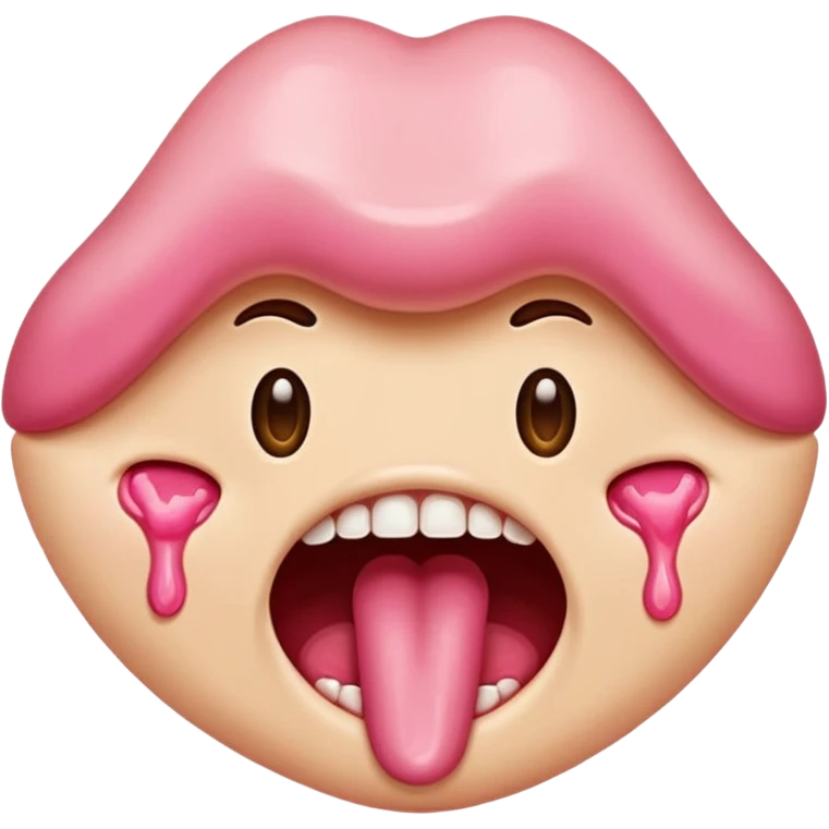 Hungry drooling and saliva dripping out of the mouth emoji