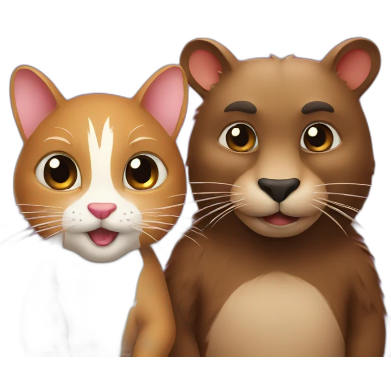 Beaver and a cat  emoji