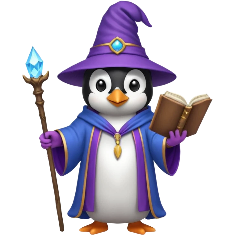 Penguin Wizard emoji