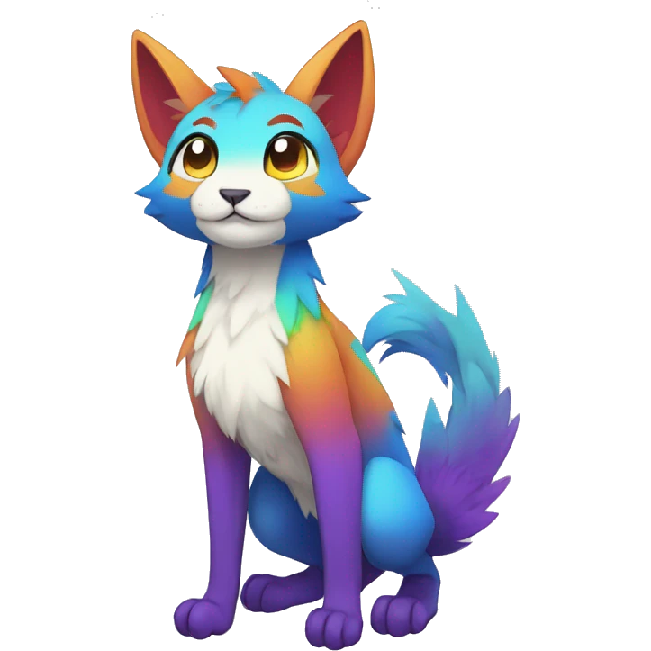  Colorful Shiny FurSona Fakemon Full Body emoji
