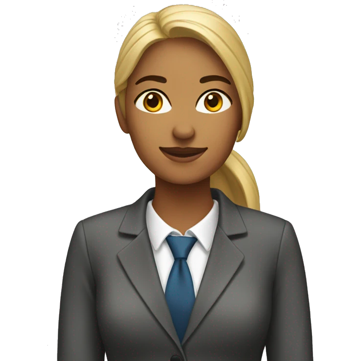 Business administration student female emoji